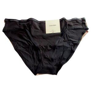 Calvin Klein Womens 3-Pack Bikini Underwear Microfiber Refined Stretch  Size L
